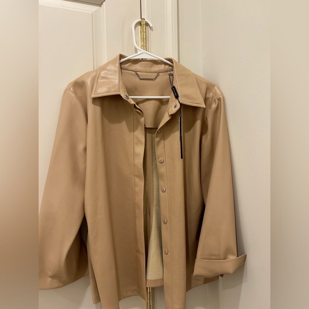 Elie Tahari Tan Leather Jacket